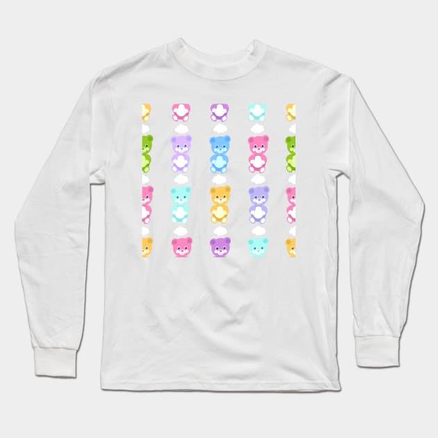 Colorful cute bears Long Sleeve T-Shirt by GULSENGUNEL